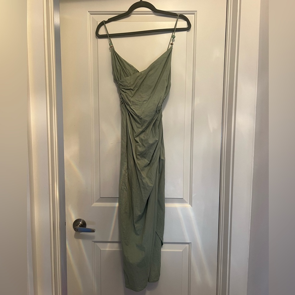 Linen midi dress